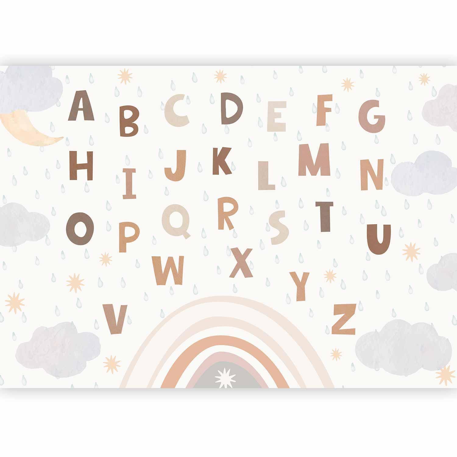 Papier peint - Letters in Soft Colours