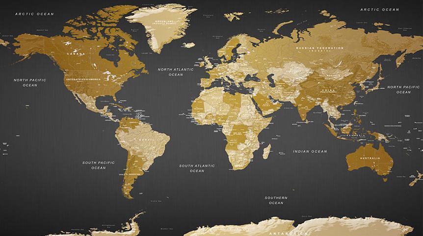 Papier peint - World Map: Modern Geography II