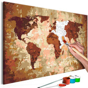 Peinture par numéros - World Map (Earth Colours)