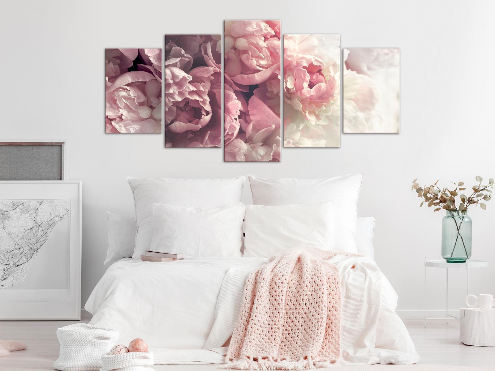 Tableau - Vintage Peonies (5 Parts) Wide