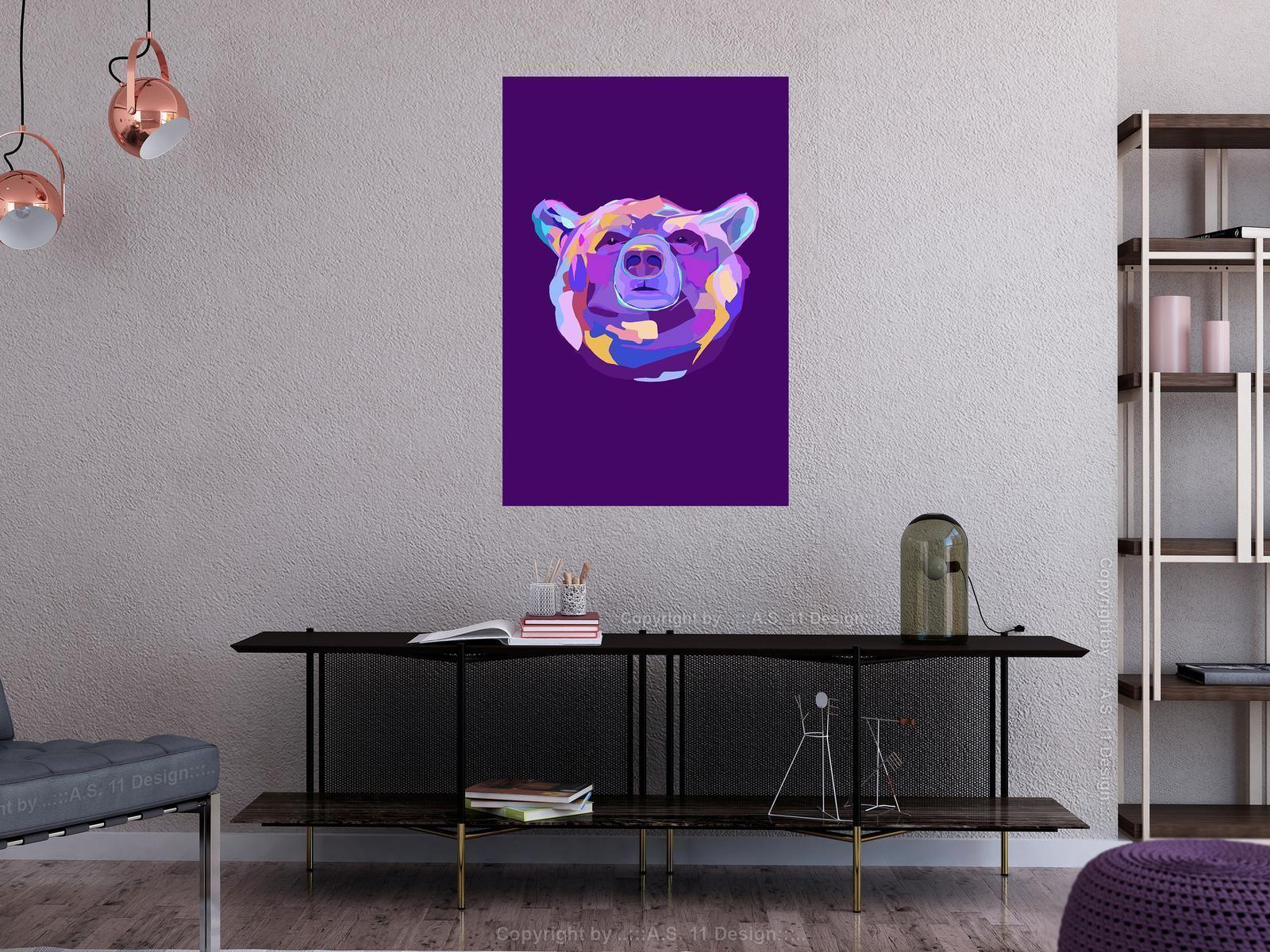 Tableau - Colourful Bear (1 Part) Vertical