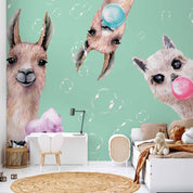 Papier peint - Crazy Llamas