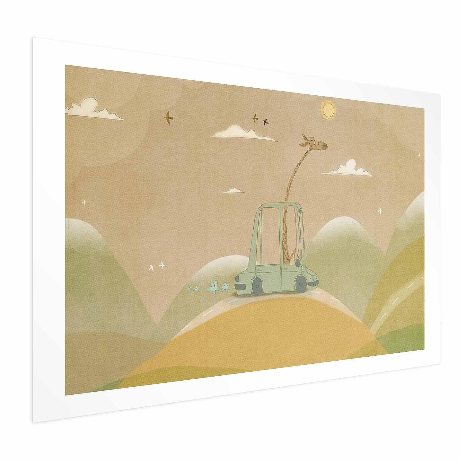 Poster - Traveling Giraffe