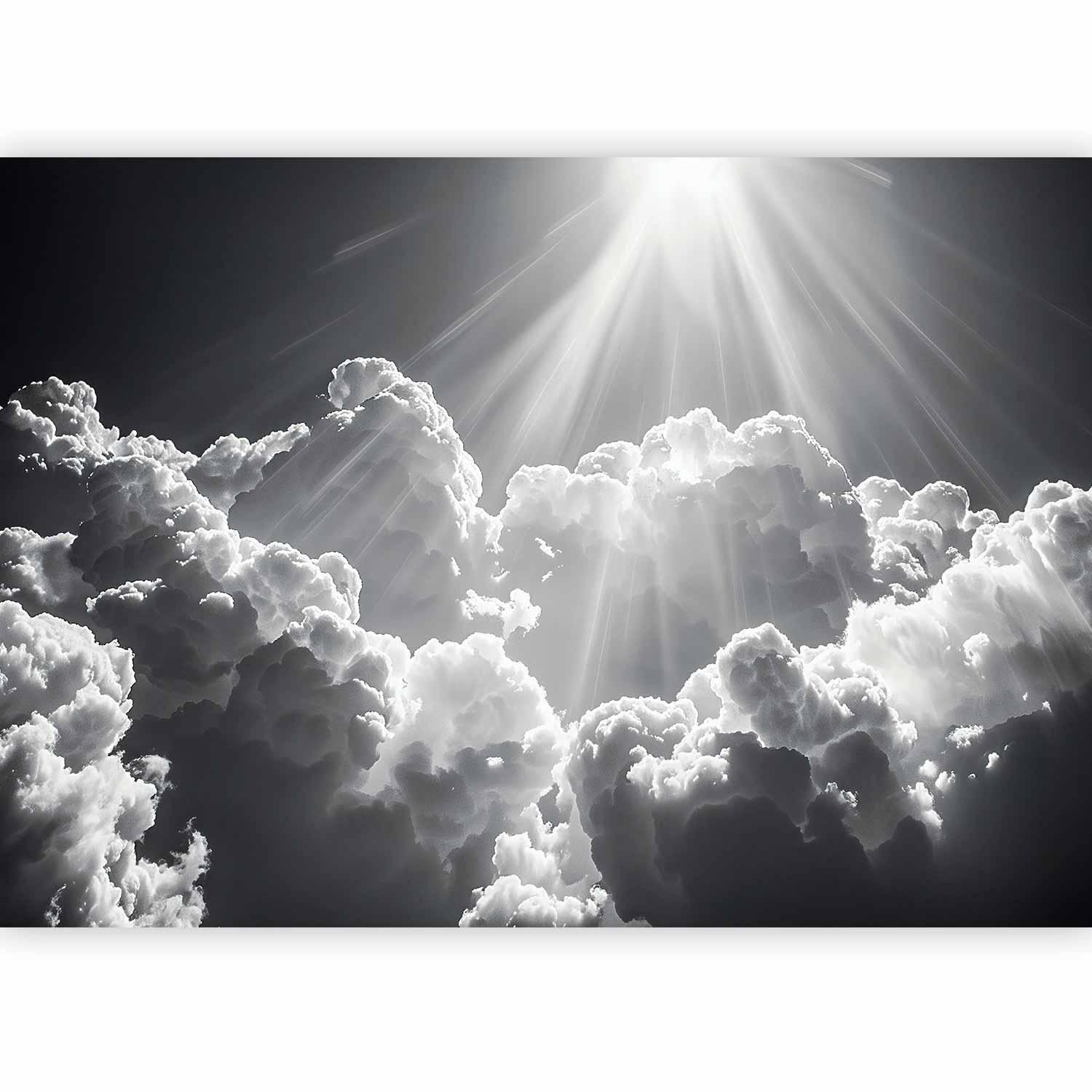 Papier peint - Hope in the Clouds: Inspiring Rays of the Sun – Awaken Emotions