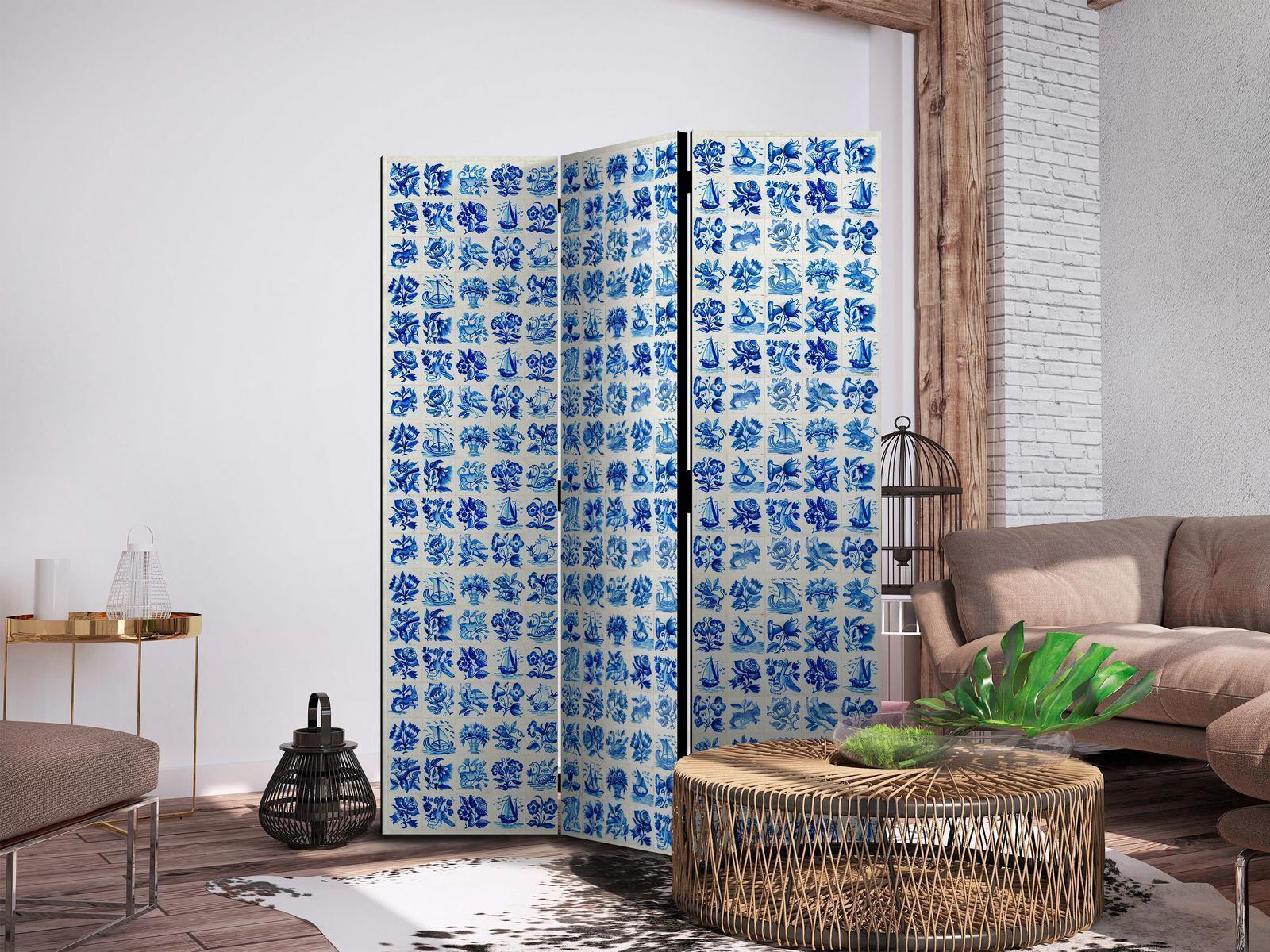 Paravent - Ceramic Tiles - Traditional Portuguese Blue Tiles Azulejos