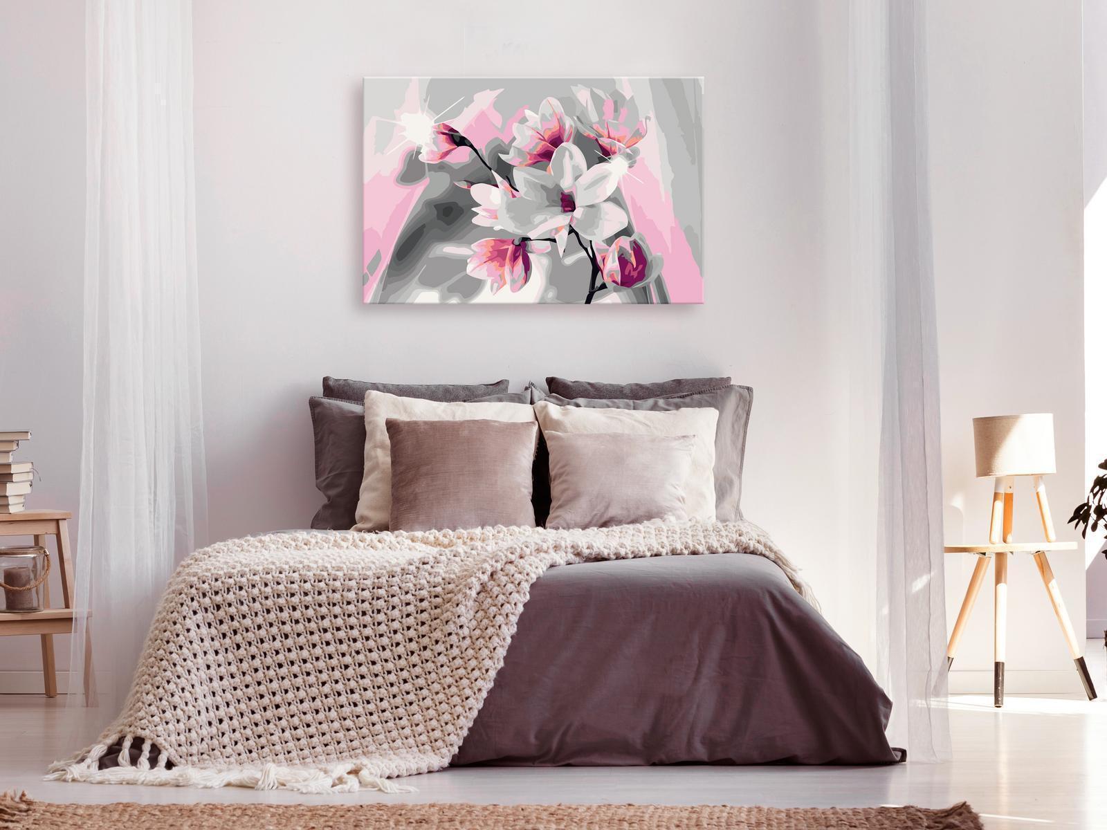 Peinture par numéros - Magnolia (Grey Background)