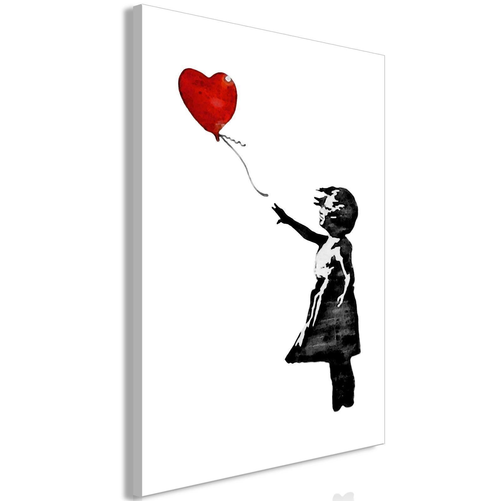 Tableau - Banksy: Girl with Balloon (1 Part) Vertical