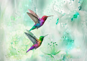 Papier peint - Colourful Hummingbirds (Green)