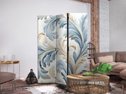 Paravent - Baroque Ornaments in Light Creamy Blue Colors