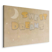 Tableau - Sweet Dreams - Pastel Inscription Surrounded by the Moon and Stars