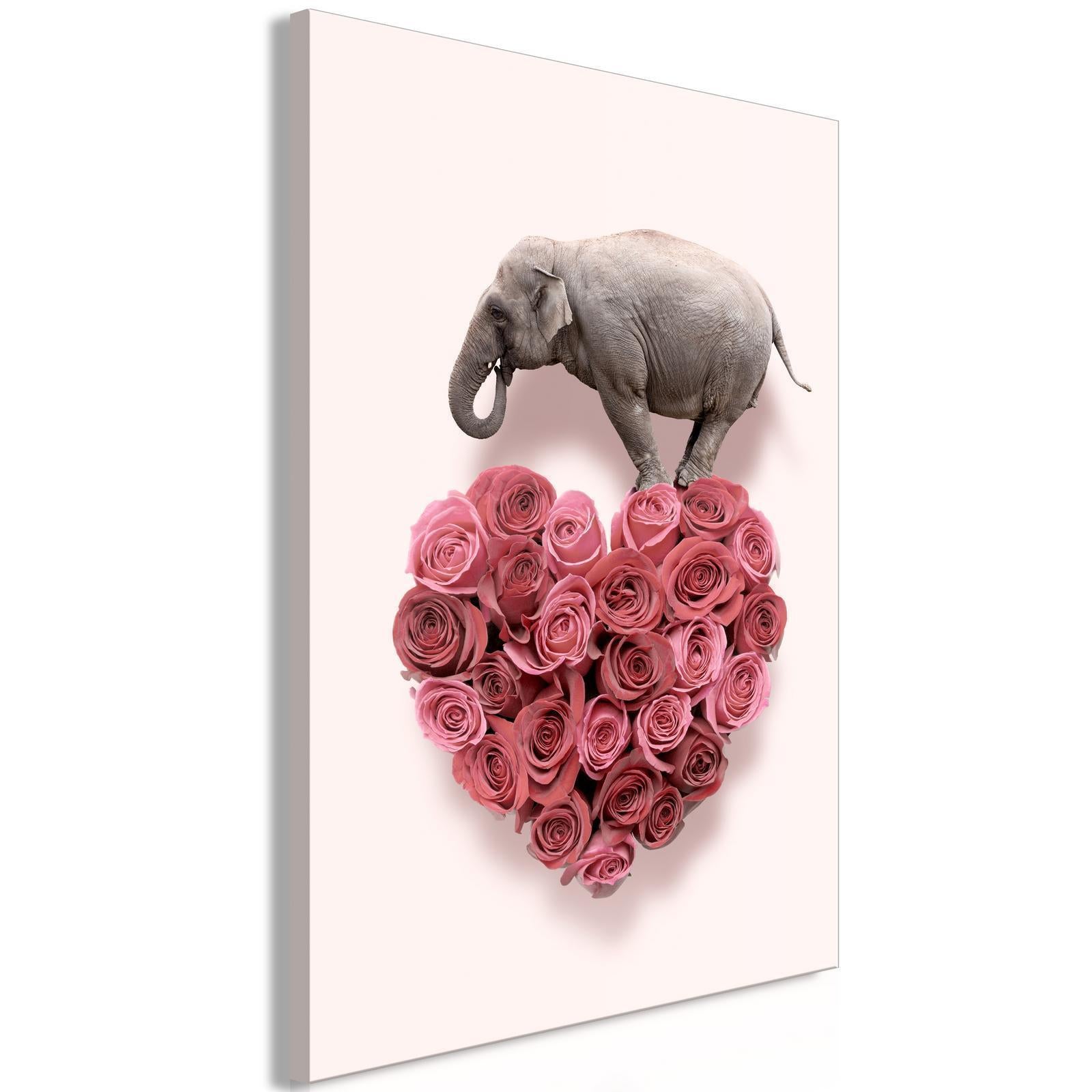 Tableau - Elephant Lover (1-part) - Elephant Amid Pink Flowers