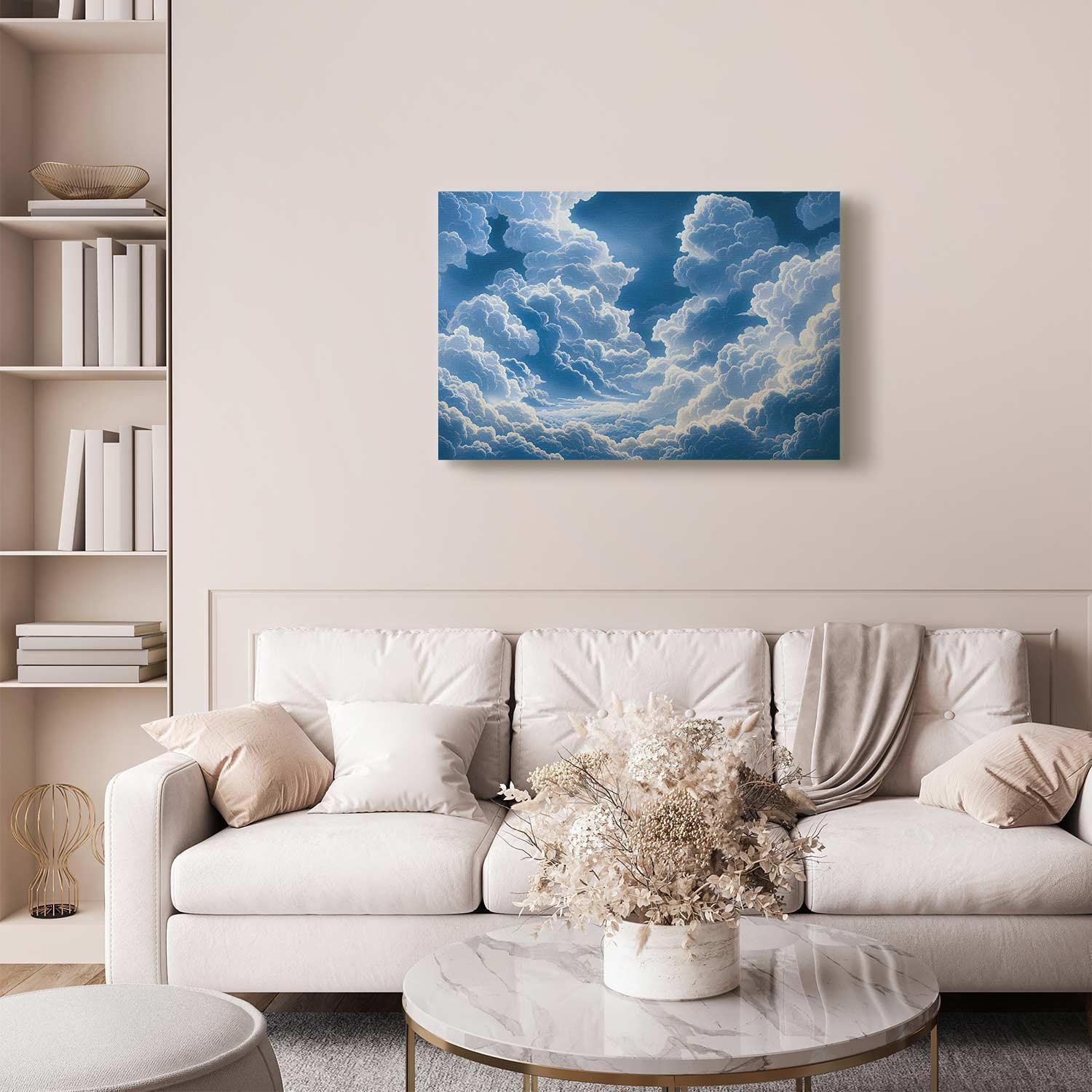 Tableau - Blue Sky Breaking Through White Fluffy Clouds