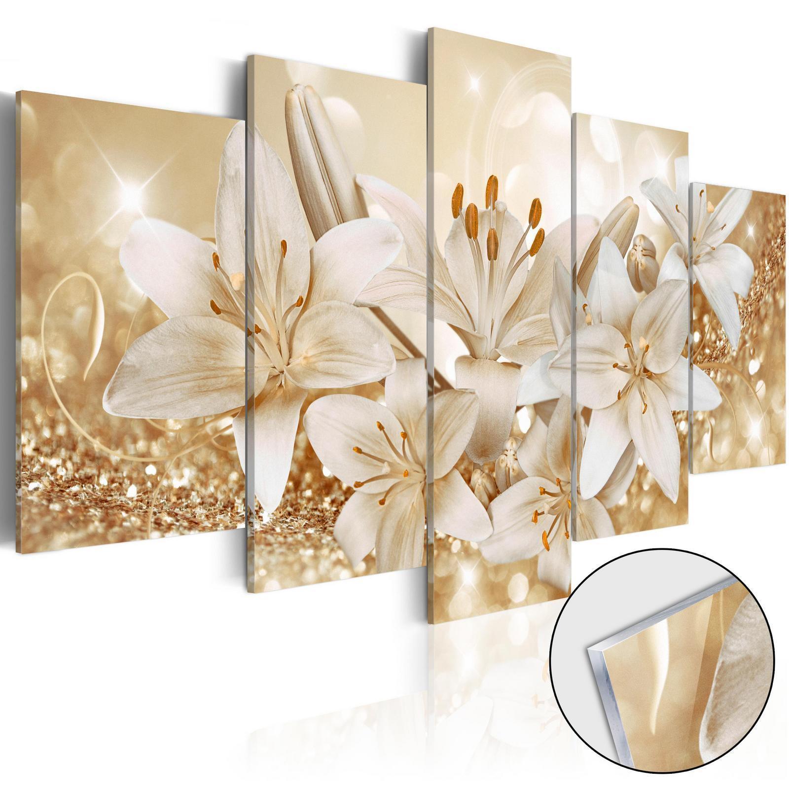 Tableau sur verre acrylique - Golden Bouquet