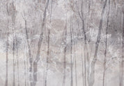 Papier peint - Eternal forest - landscape with winter landscape in cool colours