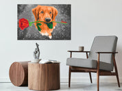 Peinture par numéros - Dog With Rose