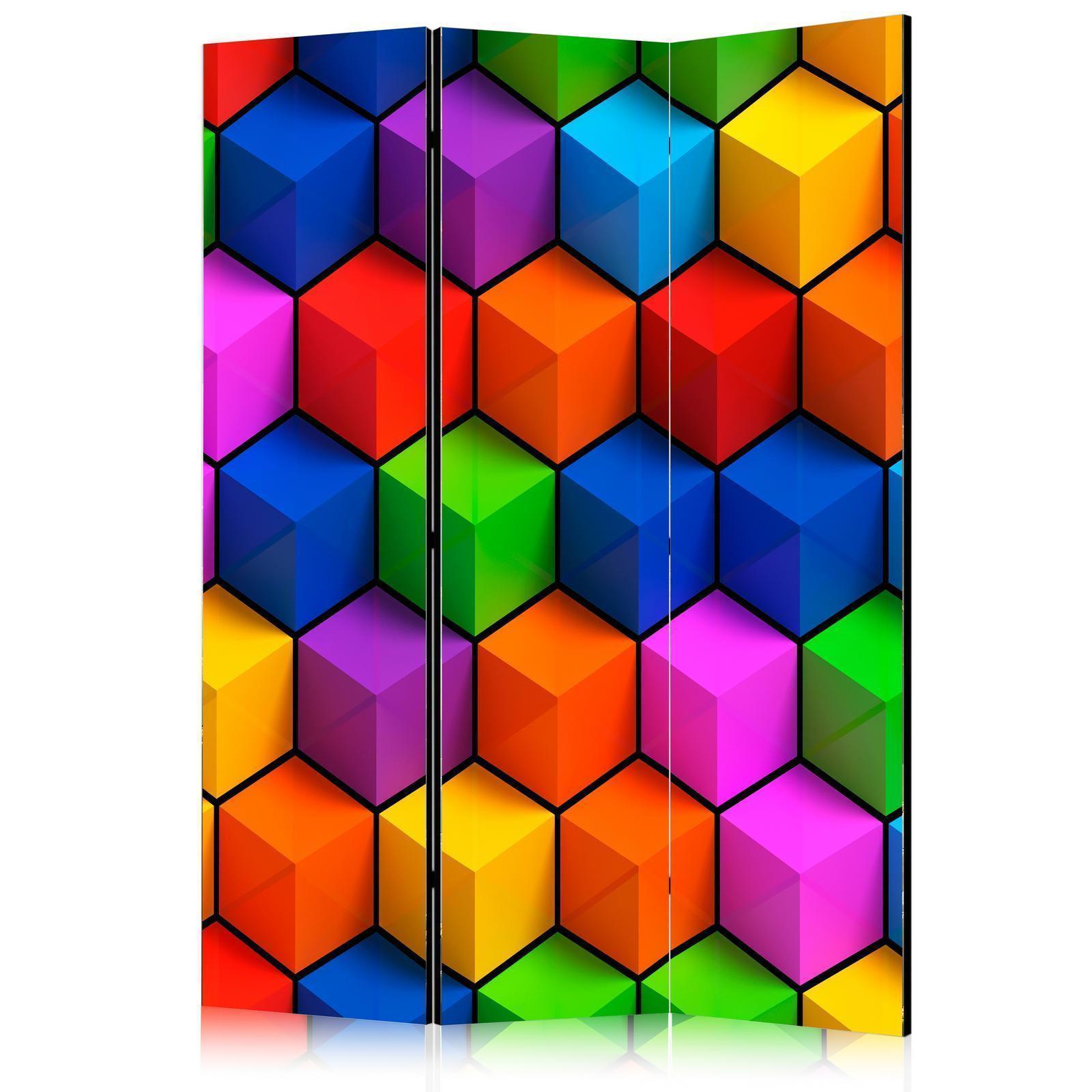 Paravent - Colorful Geometric Boxes