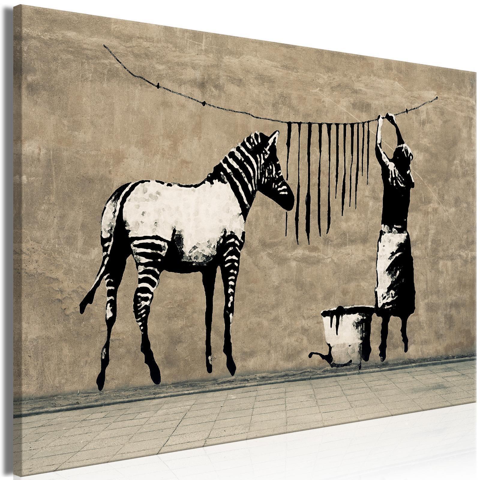 Tableau - Banksy: Washing Zebra on Concrete (1 Part) Wide