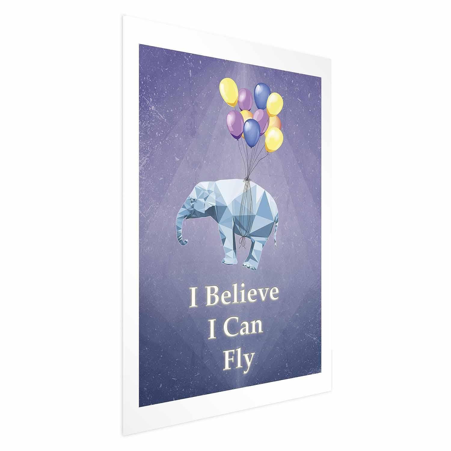 Poster - Flying Elephant