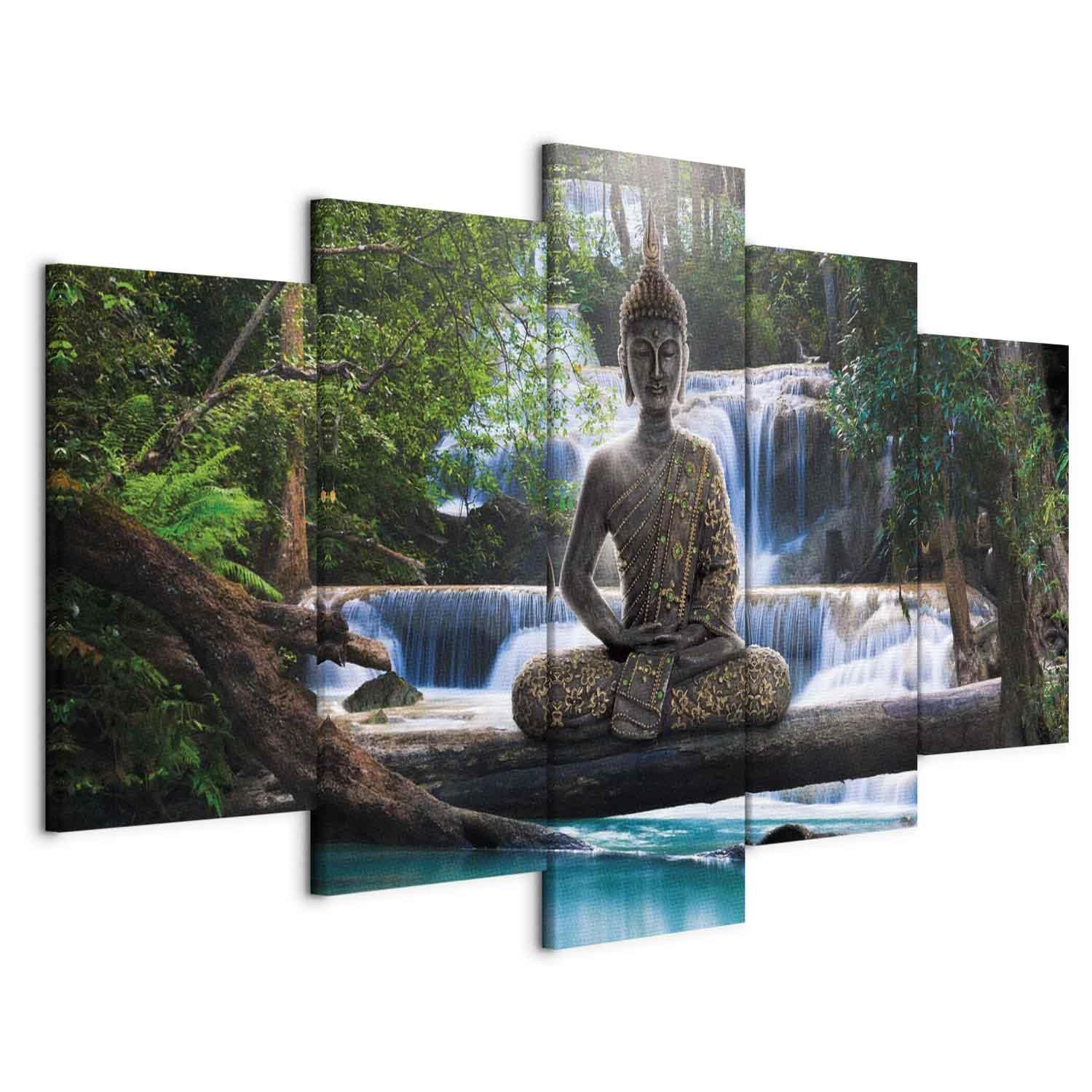 Tableau - Buddha and waterfall