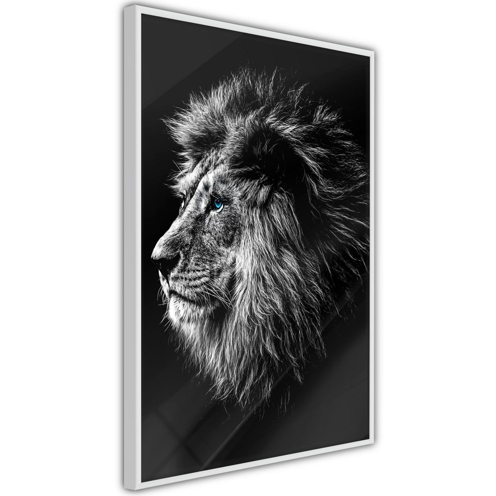 Poster Lion Noir et Blanc