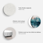 Tableau rond - Ornament in Blue and Cool Colors: Dark Blue Decoration