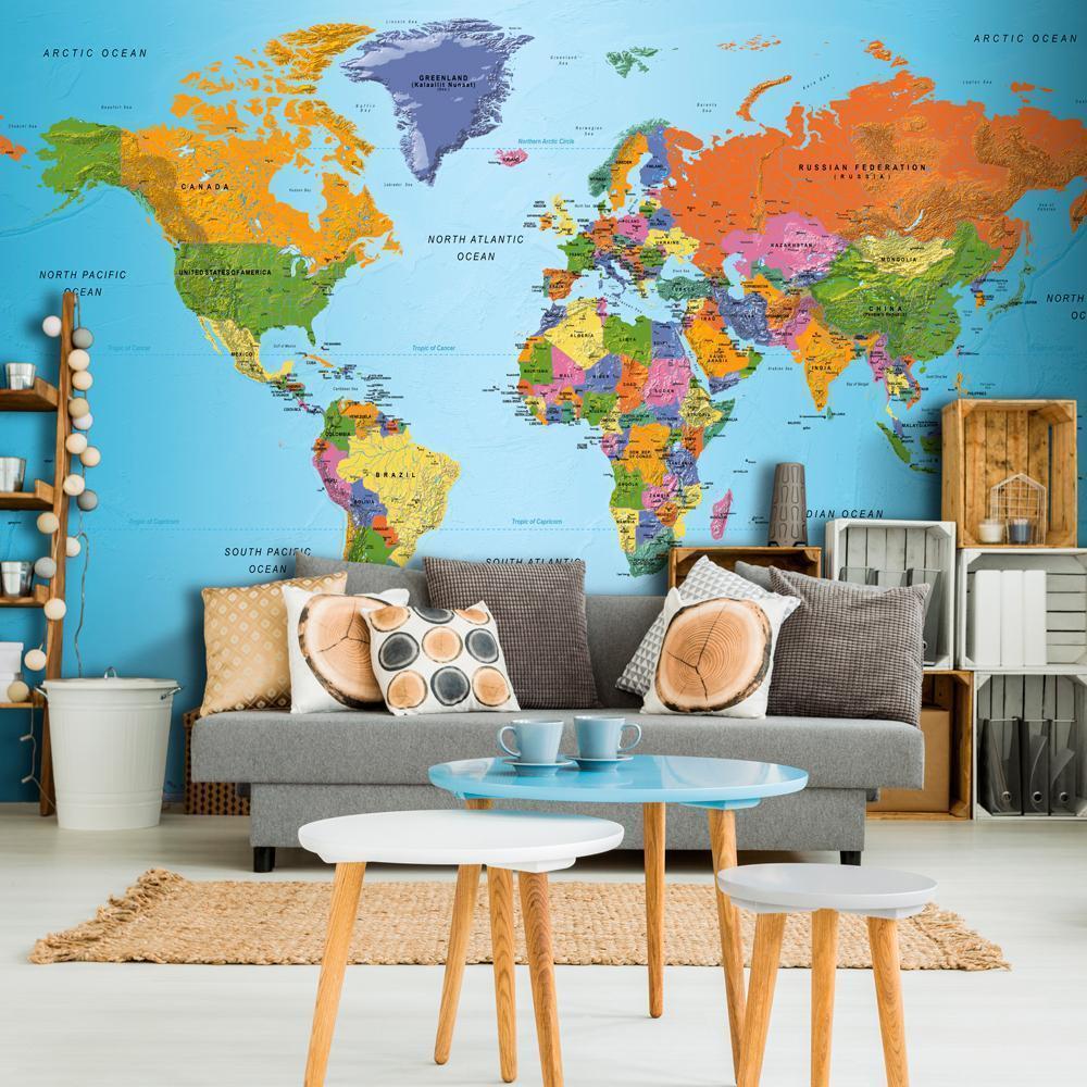 Papier peint - World Map: Colourful Geography