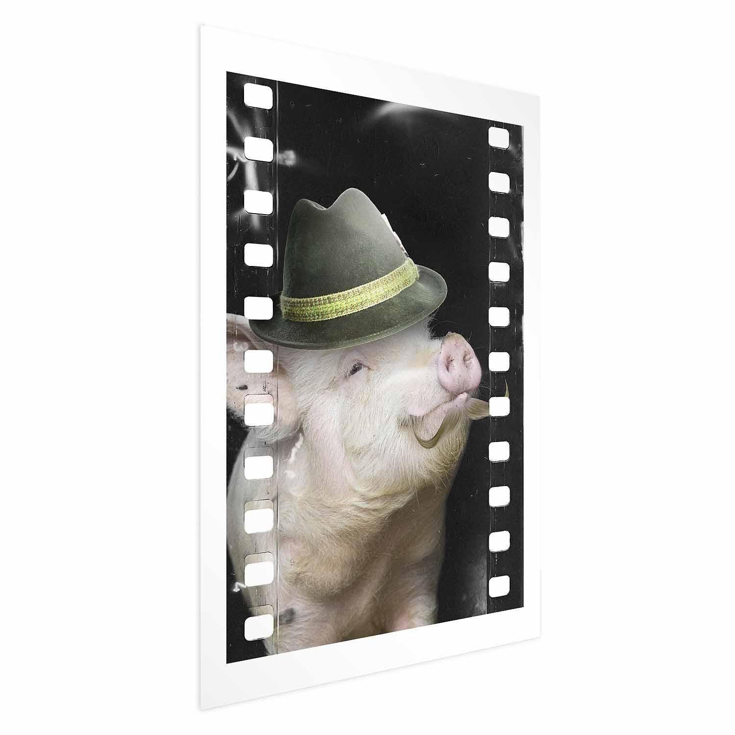 Poster - Pig with a Mustache