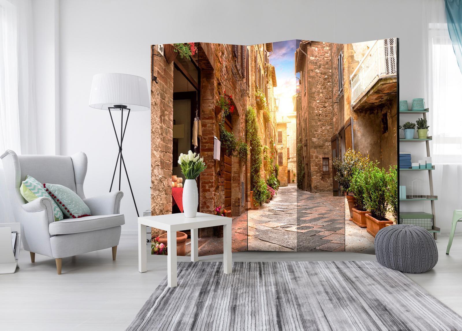 Paravent - Colourful Street in Tuscany II