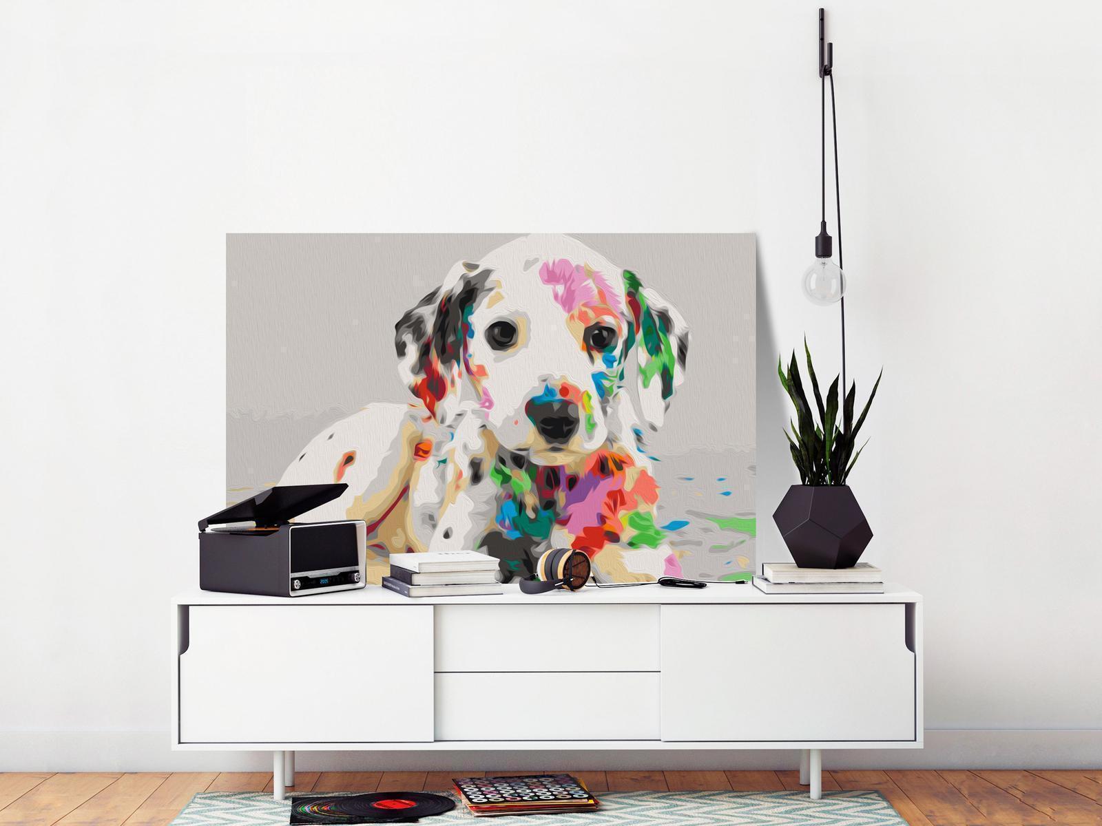 Peinture par numéros - Colourful Puppy