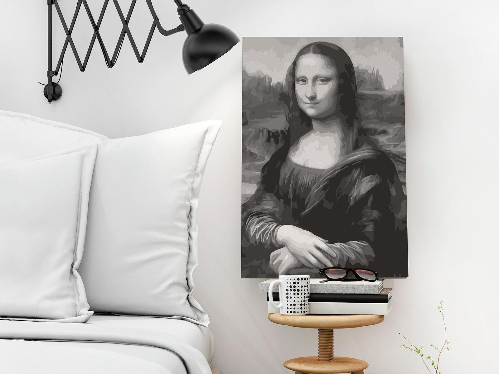 Peinture par numéros - Black and White Mona Lisa