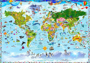 Papier peint - World Map for Kids