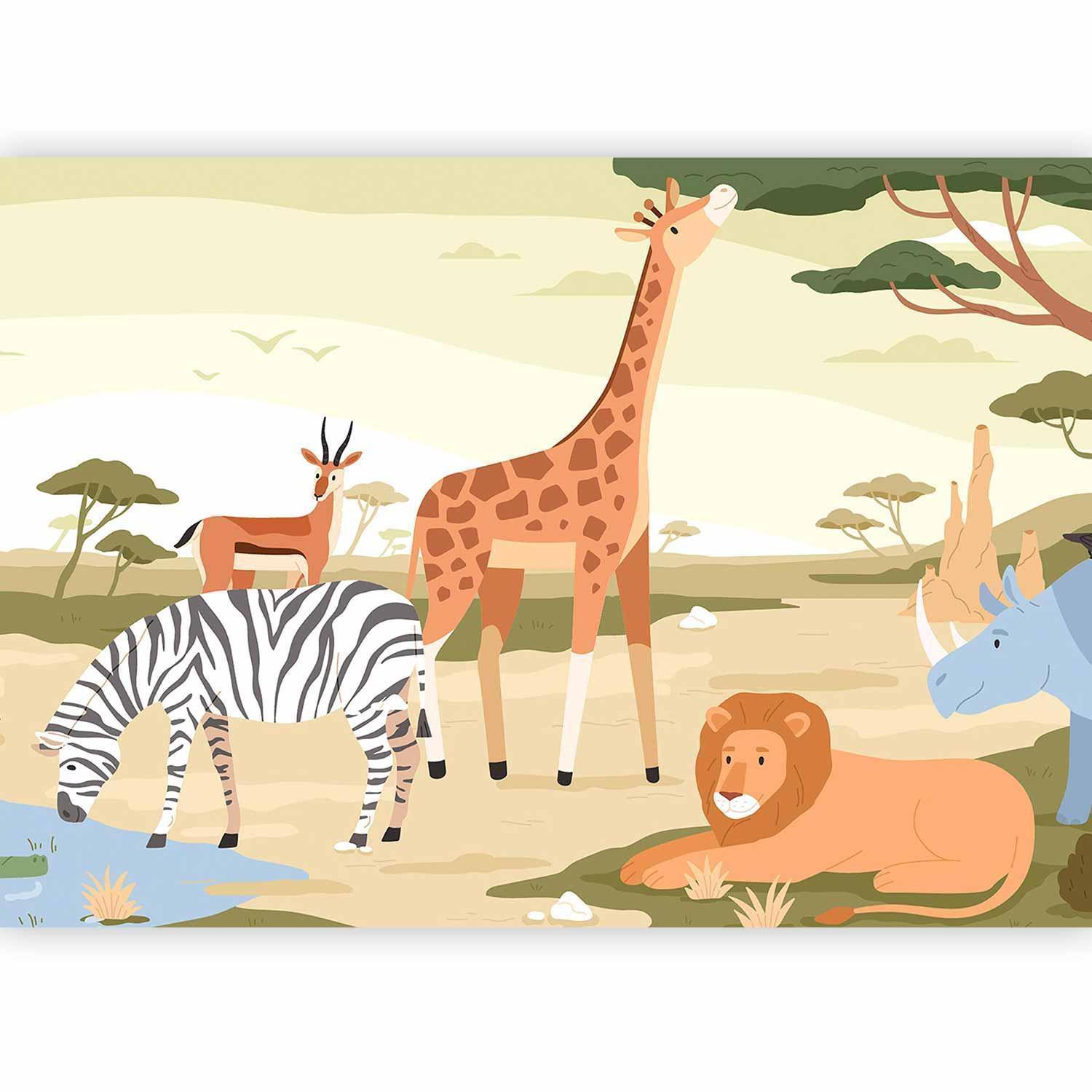 Papier peint - Animals From Jungle Vector Illustration